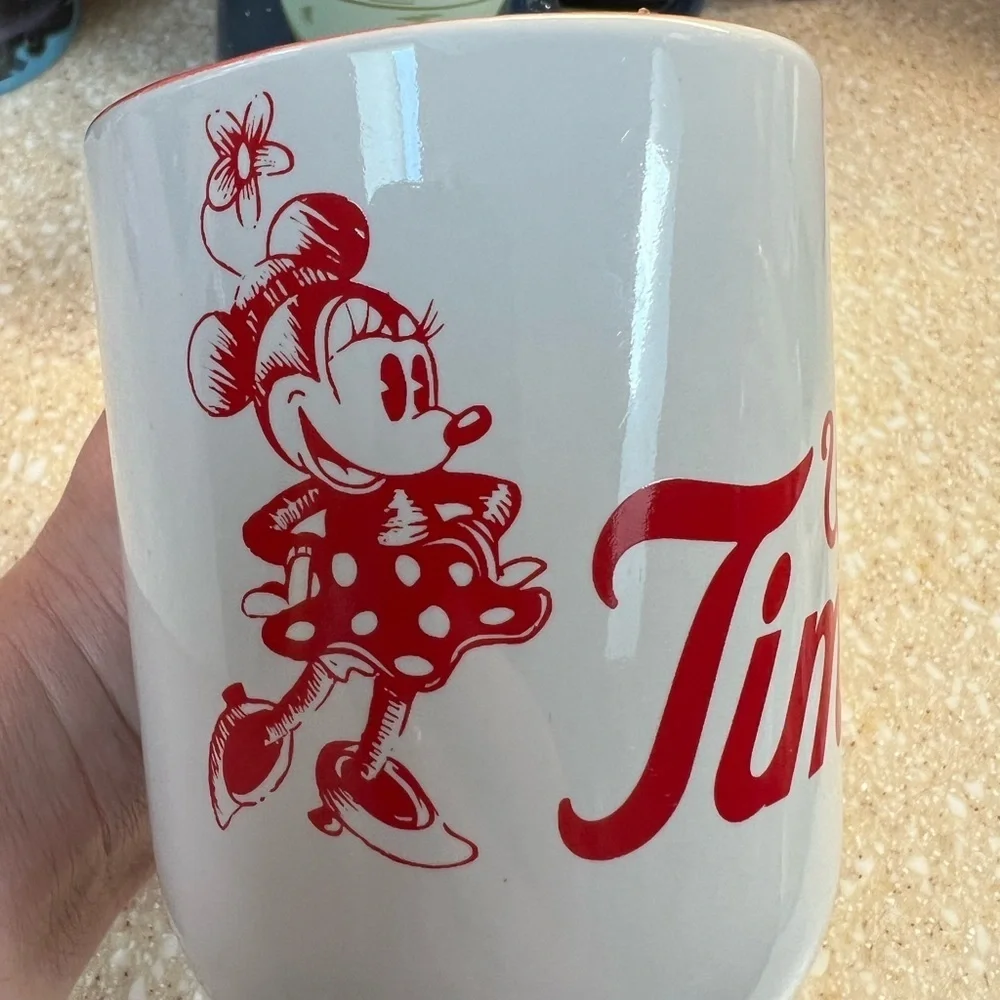 Disney Parks Mickey and Minnie Once Upon a Time Red and white Mug